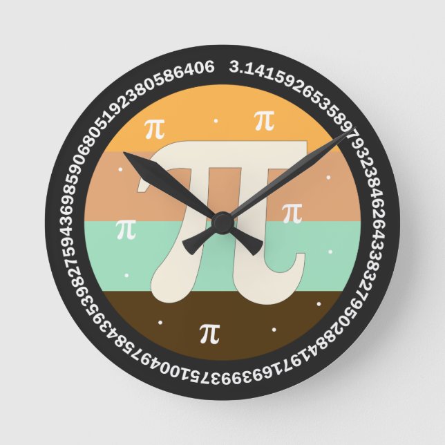 3.14 National Pi-dagen Design  - Pi-dagen Presenti Rund Klocka (Framsida)