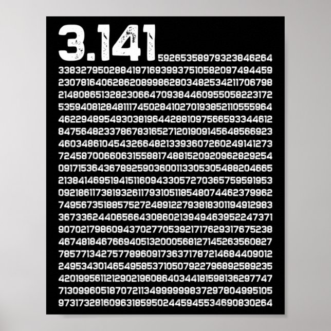 3.14 pi Dag Math Irrationellt nummer Pi Poster (Framsidan)