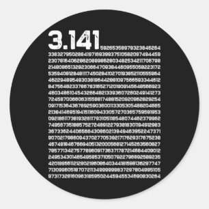 3.14 pi Dag Math Irrationellt nummer Pi Runt Klistermärke