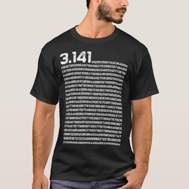 3.14 pi Dag Math Irrationellt nummer Pi T Shirt (Framsida)