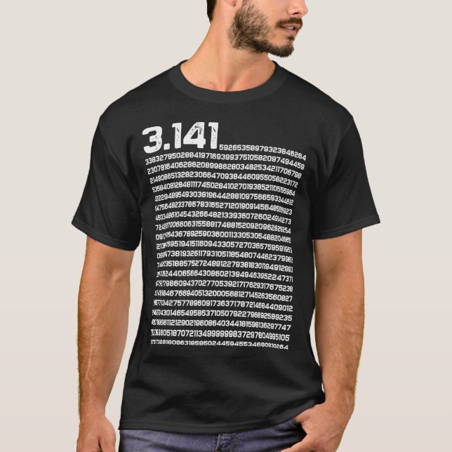 3,14 pi Dag Math Irrationellt tal Pi T Shirt (Framsida)