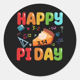 3.14 Pi Day Paj Dag Pi Symbol för Math Älskare Runt Klistermärke