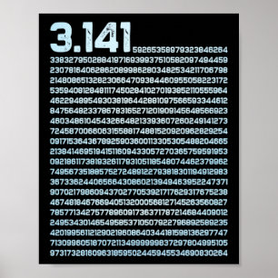3.14 Pi Math Teacher Physics Irational Number Poster