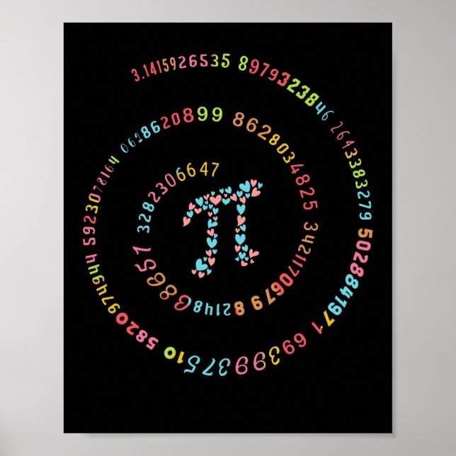 3.14 Pi-nummer Math Älskare Poster (Framsidan)