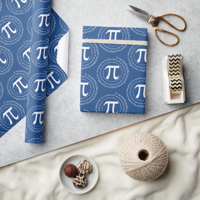 3,14 pi-nummer Spiral Blue Pi Day Presentpapper (Hantverk)