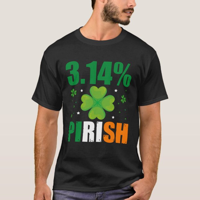 3 14 Pirish  St Patrick s Math Geek Irish Math Tea T Shirt (Framsida)