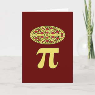 3.14 Pizza Paj Pi Pun Funny Math Joke Kort