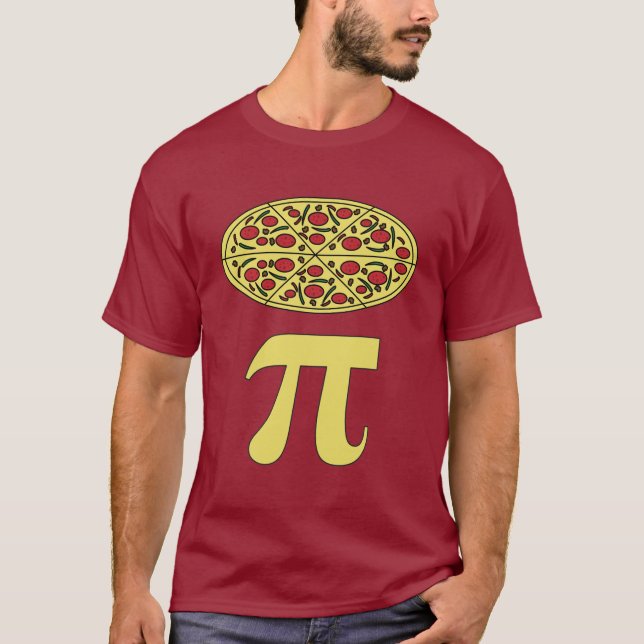 3.14 Pizza Paj Pi Pun Funny Math Joke T Shirt (Framsida)