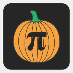 3.14 Pumpa Pi Pun Rolig Matematik Skämt Fyrkantigt Klistermärke