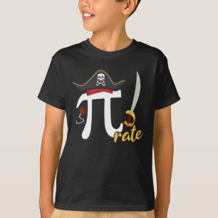 3.14 Symbol för flickpojkar Pirat Pi T Shirt