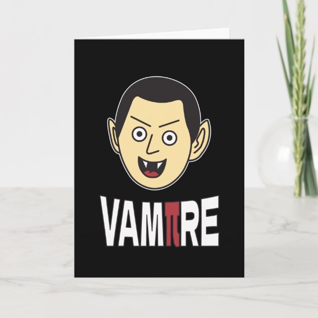 3.14 Vampyr Pi Skämt Rollig Matematikskämt Kort (Framsida)