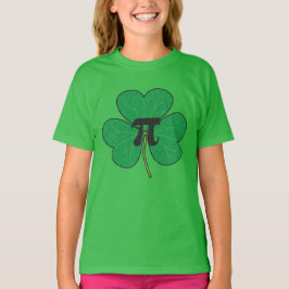3.14 Vintage Distress Shamrock Paj Funny Pi Pun T Shirt