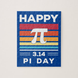 3.14 Vintage Solnedgång Glad Pi-dagen Pussel