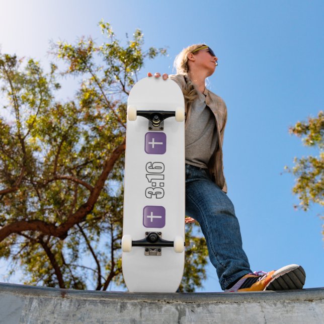 3:16 Jesus Kristus Mini Skateboard Bräda 18,5 Cm (Utomhus 1)