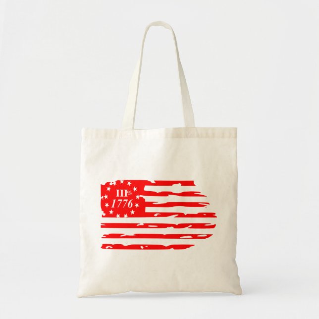 3 % 1776 Distress Flagga #USAPatriotGraphics © Tygkasse (Framsidan)