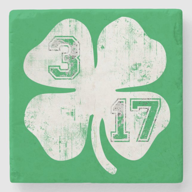3/17 st patricks dayShamrock Underlägg Sten (Framsidan)