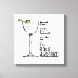 3-1 (Blöt) Martini Cocktail-klassificerat ämne Art Canvastryck
