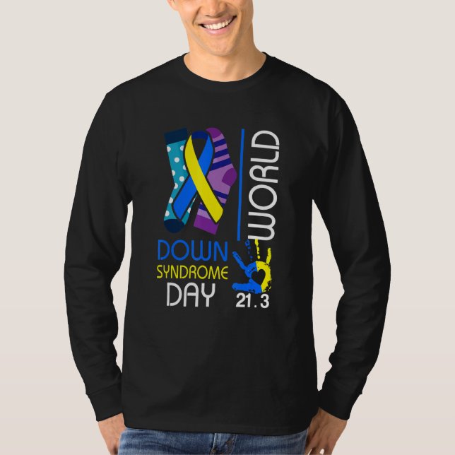 3 21 World Down Syndrome Day 2022 Awareness Socks T Shirt (Framsida)