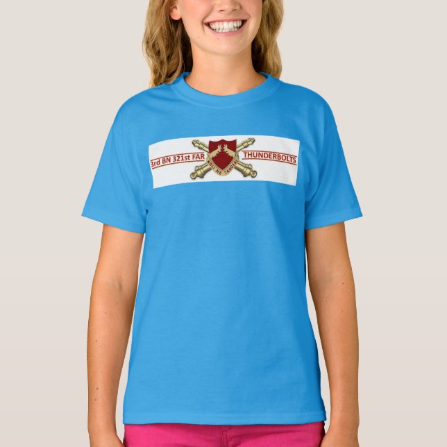 3-321 AVLÄGSNA flicka amerikandräkt 3/4 sleeve T Shirt (Framsida)