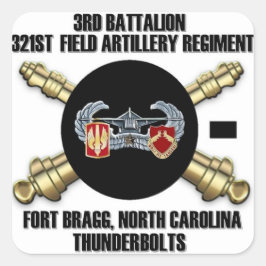 3-321 FAR-kanonklistermärken Fyrkantigt Klistermärke