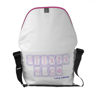 3-34 messenger bag, lilor & magenta kurir väska