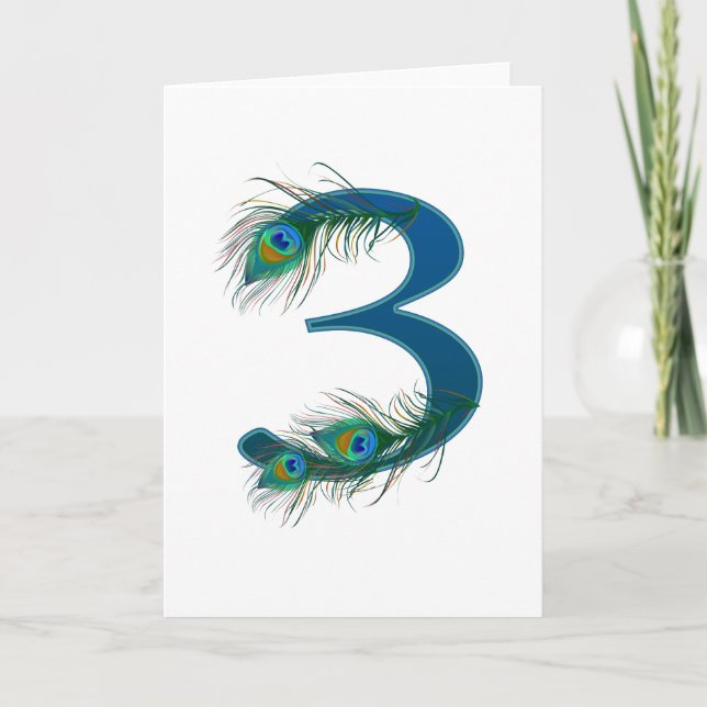 3 / 3:e / nummer 3 / 3-årsjubileum kort (Framsida)