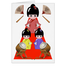 3-3 Hinamatsuri, Girls Day Japansk doll Festival OBS Kort