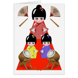 3-3 Hinamatsuri, Girls Day Japansk doll Festival OBS Kort