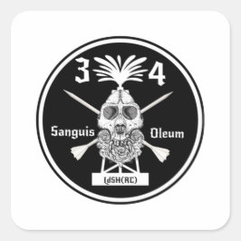 3-4-kort fyrkantigt klistermärke