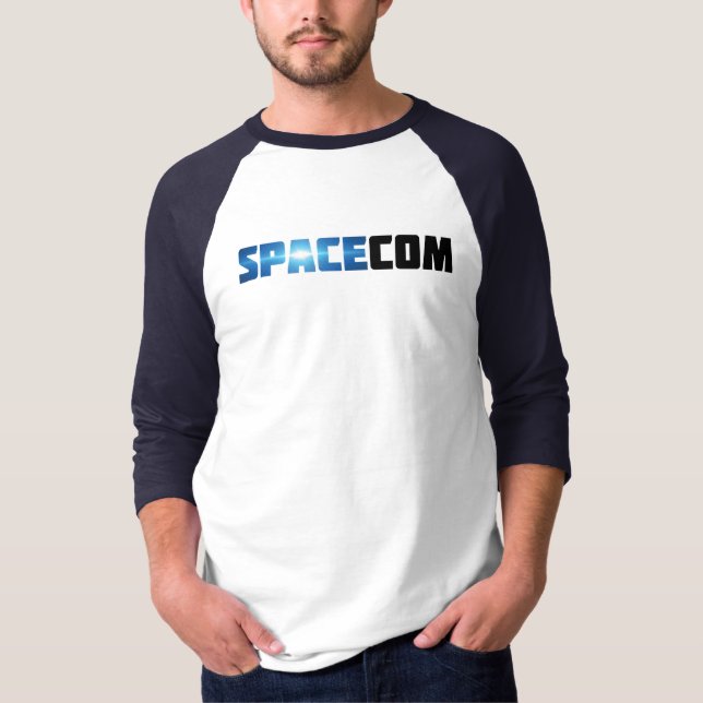 3/4 Sleeve Raglan SpaceCom T-Shirt (Framsida)