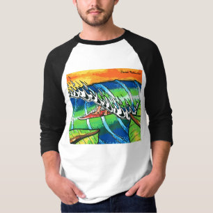 3/4 sleeveRaglan "avfyrar himmelröret ", T Shirt