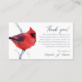 3,54x2,165 kardinellt Tack-fotokort Visitkort