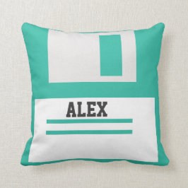 3,5-tumsdisketter med etikett för Geek Nerds Kudde