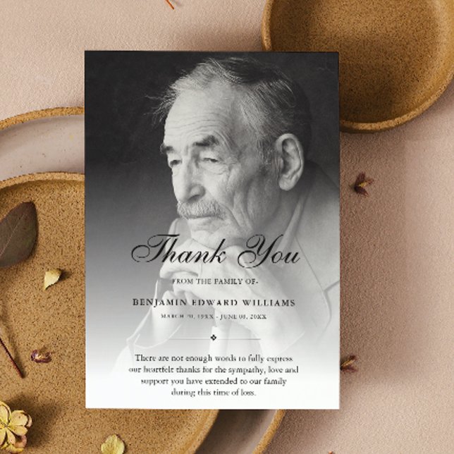 3,5" x5" Tack Anpassningsbar Funeral Photo Sympath Kort (Skapare uppladdad)