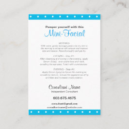 3,5" x 2,5" - Kortkort-Ansiktsbehandling Visitkort