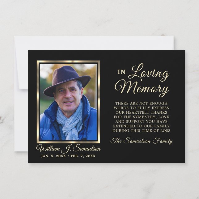 3,5" x 5" Sympati Funeral Memory TACK Photo (Framsida)