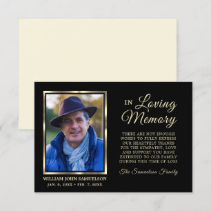 3,5" x 5" Sympati Funeral Memory TACK Photo Kort