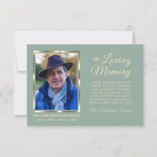 3,5" x 5" Sympati Funeral Memory TACK Photo Kort