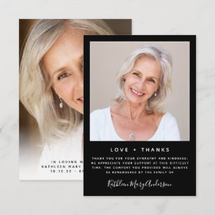3,5" x 5" Sympati Funeral Memory TACK Photo Kort