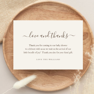 3,5" x 5" Tack Baby Shower Present Personlig Kort