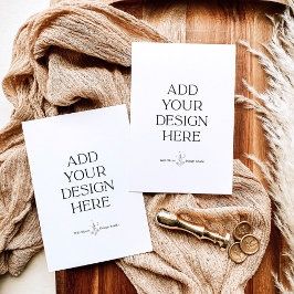 3,5 x 5-tums utskrift av Lodräts svarskort Tack Kort