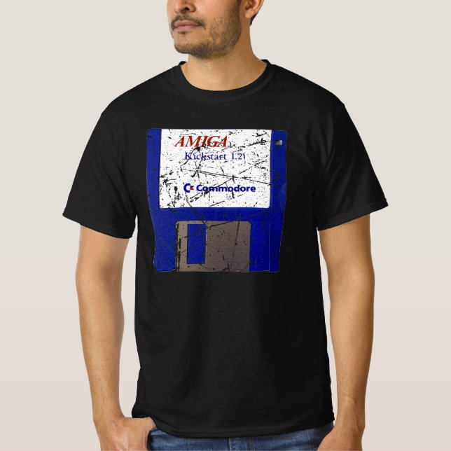 3,5 Zoll Diskette Amiga Kickstart T-Shirt (Framsida)