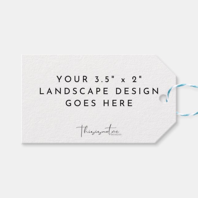 3,5x2-tums Vågrät liggande till fördel Presentetikett (Framsidan (Horisontell))