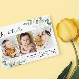 3,5x5 Eucalyptus Foto Baby Tack Kort