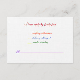 3,5x5 Gay Bröllop Rainbow HBT-Pride Linen OSA Kort