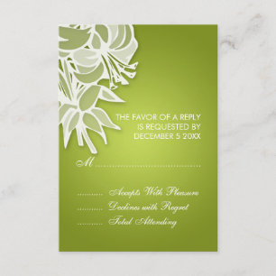 3.5x5 Lime Lily Bouquet Elegant OSA Kort