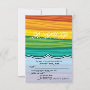 3,5x5 R.S.V.P. Card lgbtq rainbow flagga gay lesbi Inbjudningar
