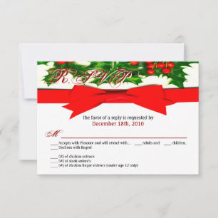 3,5x5 R.S.V.P. Kort Baughs Holly Berry Jul