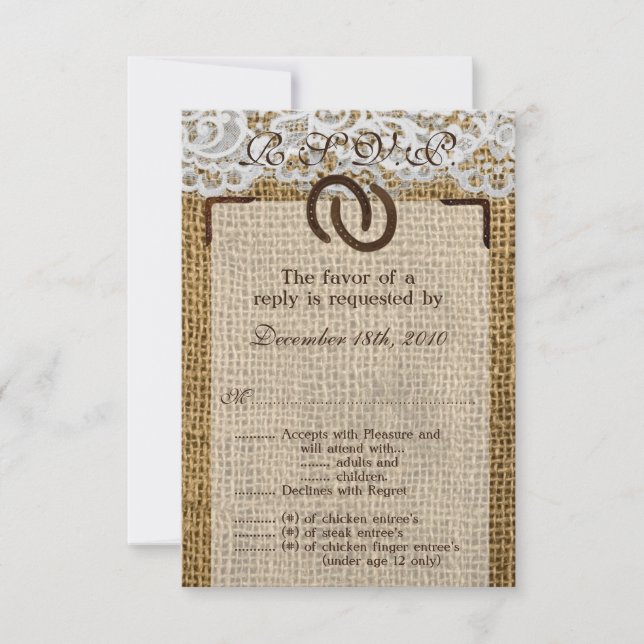 3,5x5 R.S.V.P. Kort Hästskor Säcksjute (Framsida)