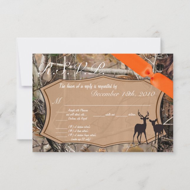 3,5x5 R.S.V.P. Kort Jägare Kamouflage Hjort (Framsida)